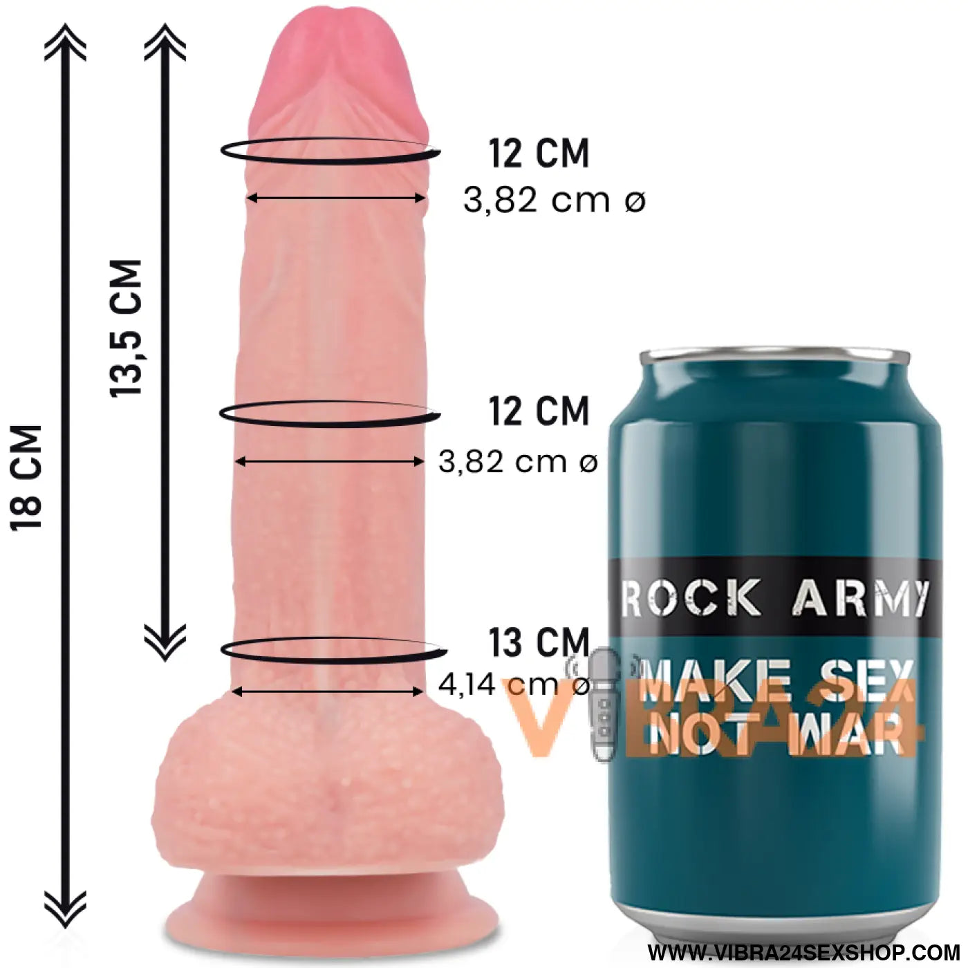 ROCKARMY - LIQUID SILICONE PREMIUM MUSTANG REALISTIC 18 CM -O- 4.14