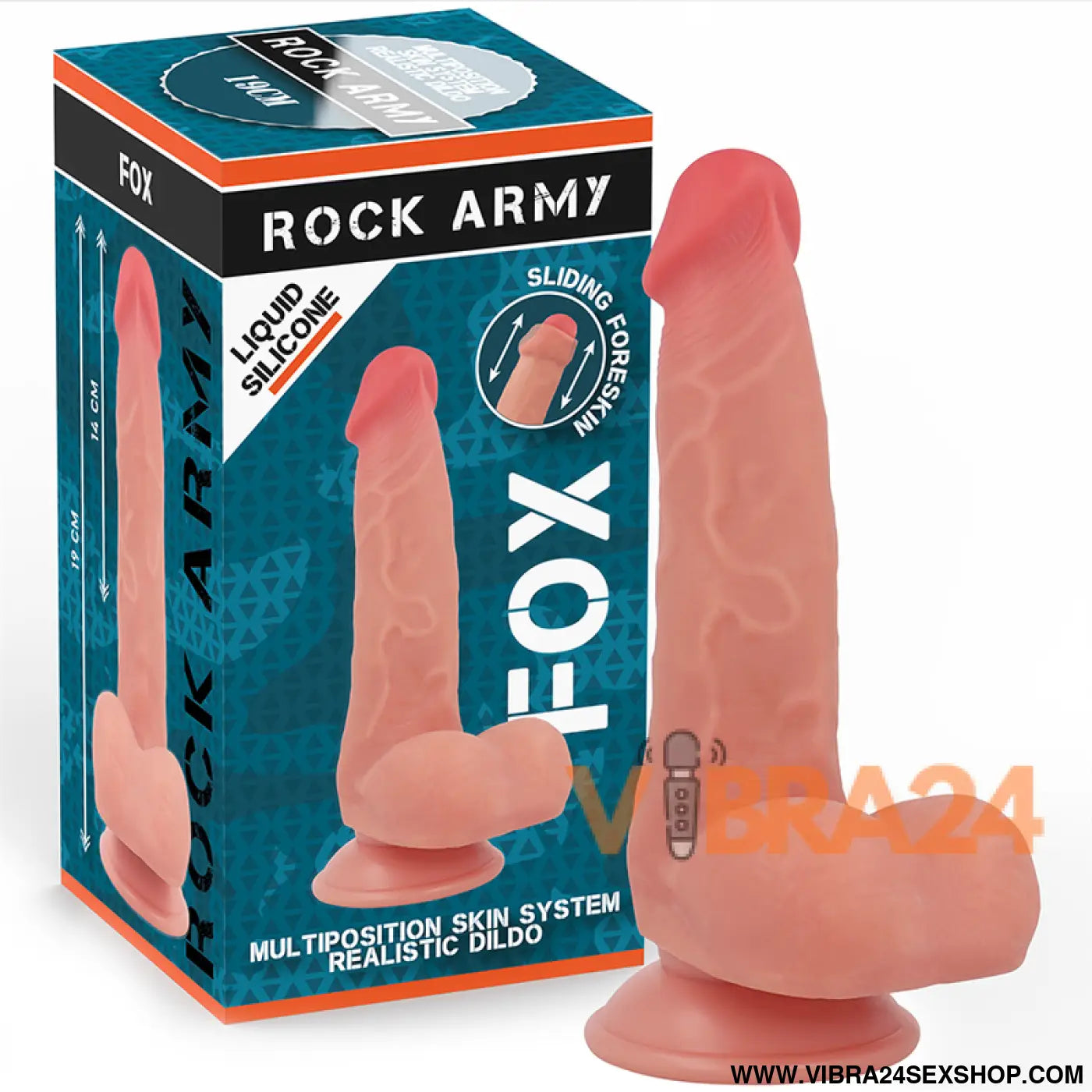 ROCKARMY - SILICONE LÍQUIDO FOX 19 CM -O- 3,2