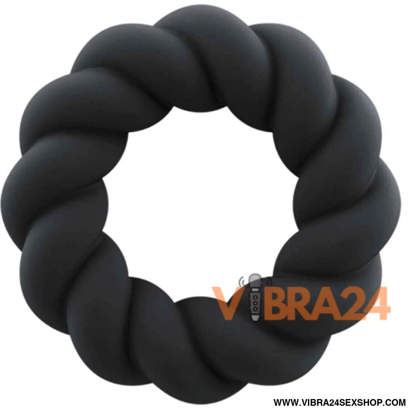 ROCKS-OFF - ANEL MASTURBADOR DE SILICONE PRETO TWIST