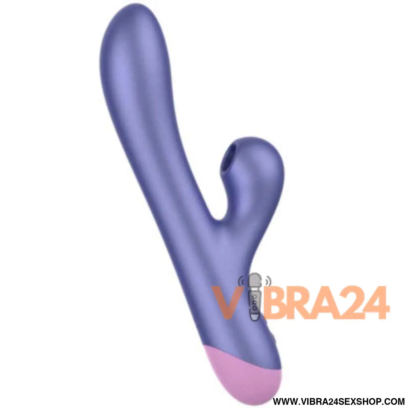 ROMP - PULSE RABBIT VIBRADOR DUPLO PARA PONTO G AZUL ELÉTRICO