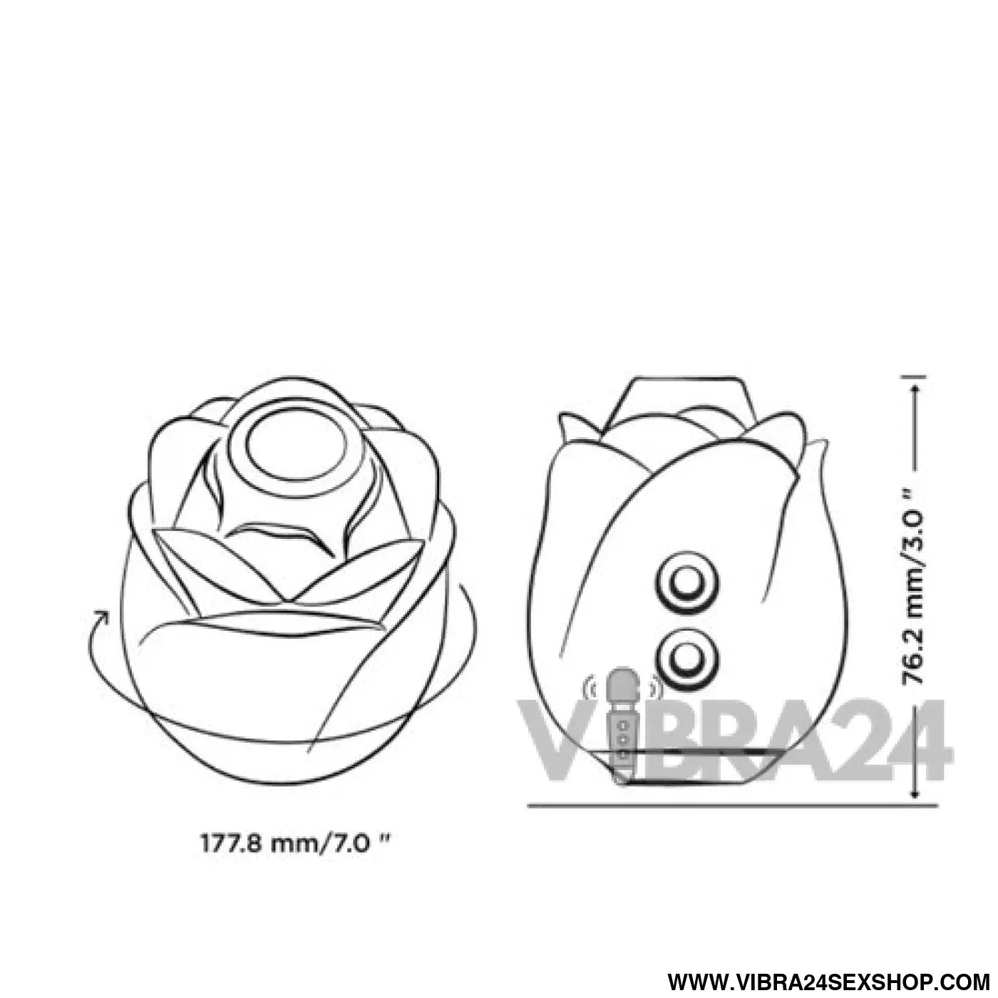 ROMP - ROSE 2.0 APARELHO DE SUCÇÃO CLITORIAL EM FORMATO DE ROSA