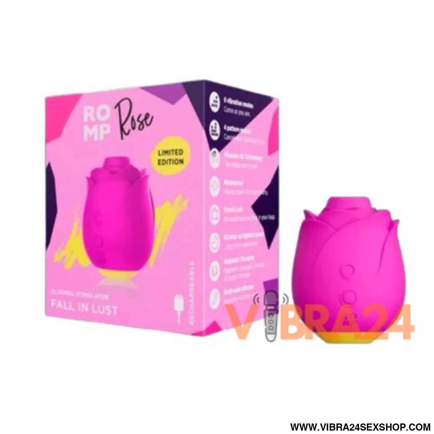 ROMP - ROSE 2.0 APARELHO DE SUCÇÃO CLITORIAL EM FORMATO DE ROSA