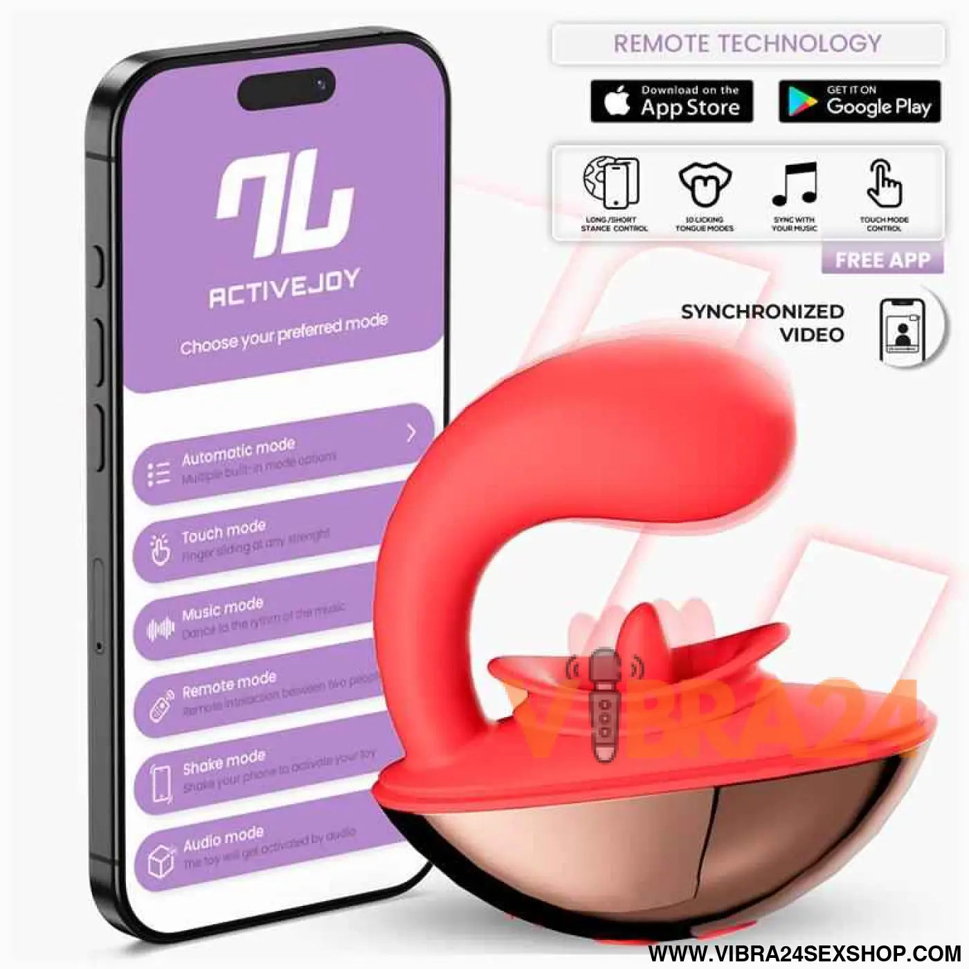Rondy Vibrating and Licking Tongue Stimulator with App