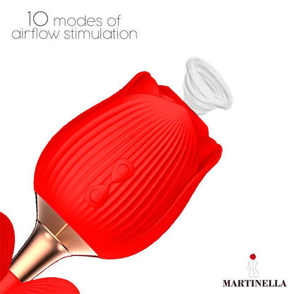 Martinella – Rose: Estimulador 2 em 1 com Sucção, Vibração e Borboleta Móvel para Prazer Versátil