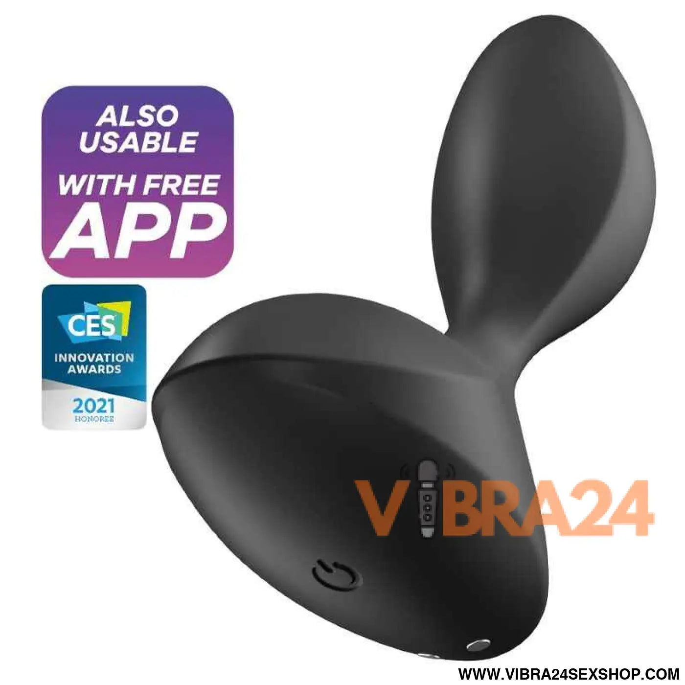 SATISFYER - APLICATIVO DE PLUGUE VIBRATÓRIO SWEET SEAL PRETO