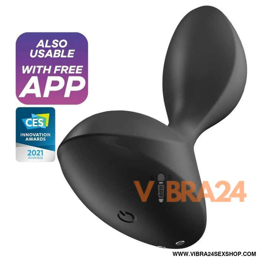 SATISFYER - APLICATIVO DE PLUGUE VIBRATÓRIO SWEET SEAL PRETO