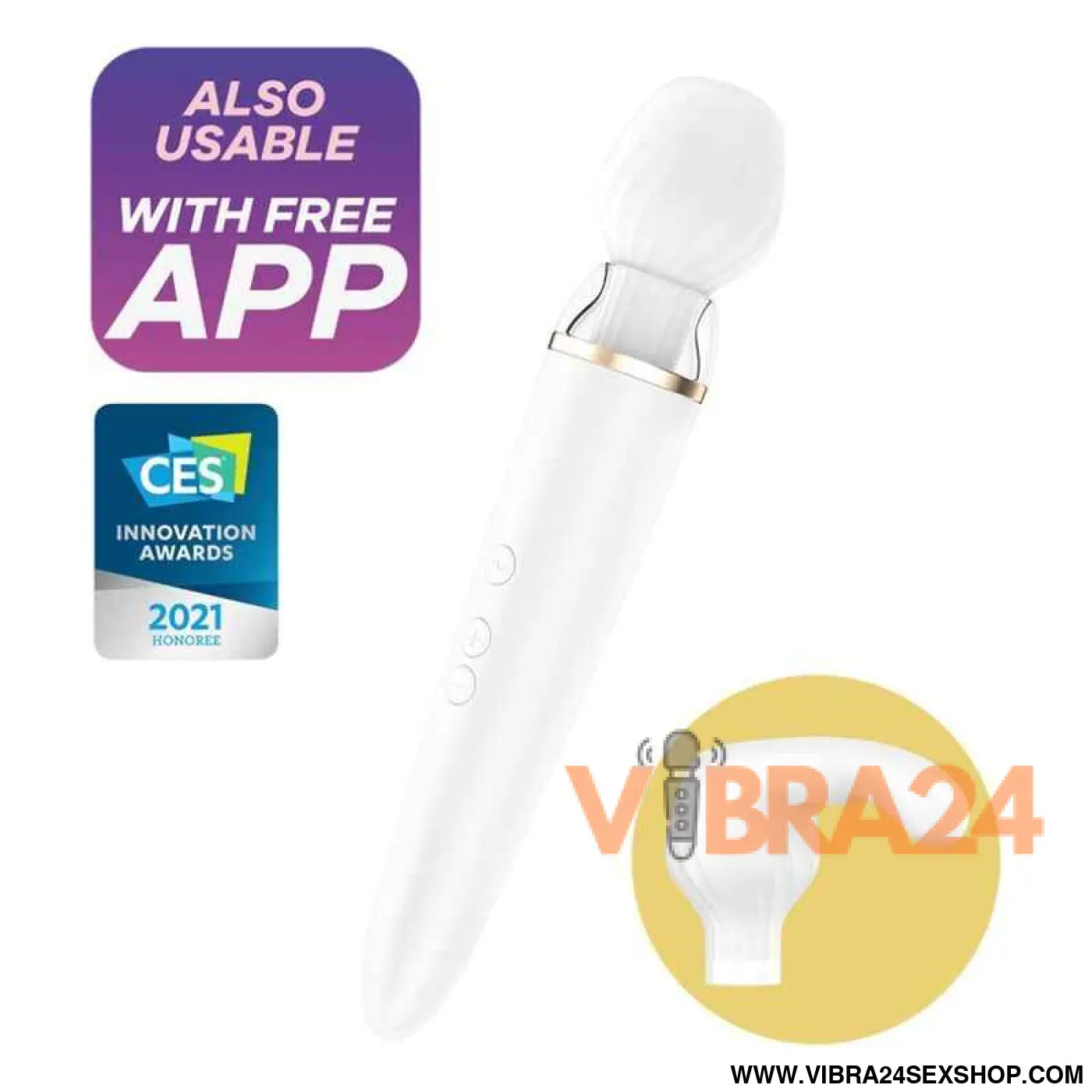 SATISFYER - APLICATIVO DOUBLE WANDER BRANCO