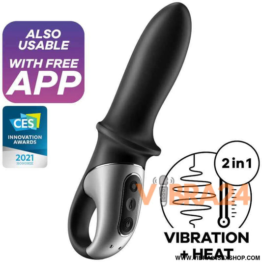 SATISFYER - APLICATIVO VIBRADOR ANAL HOT PASSION PRETO