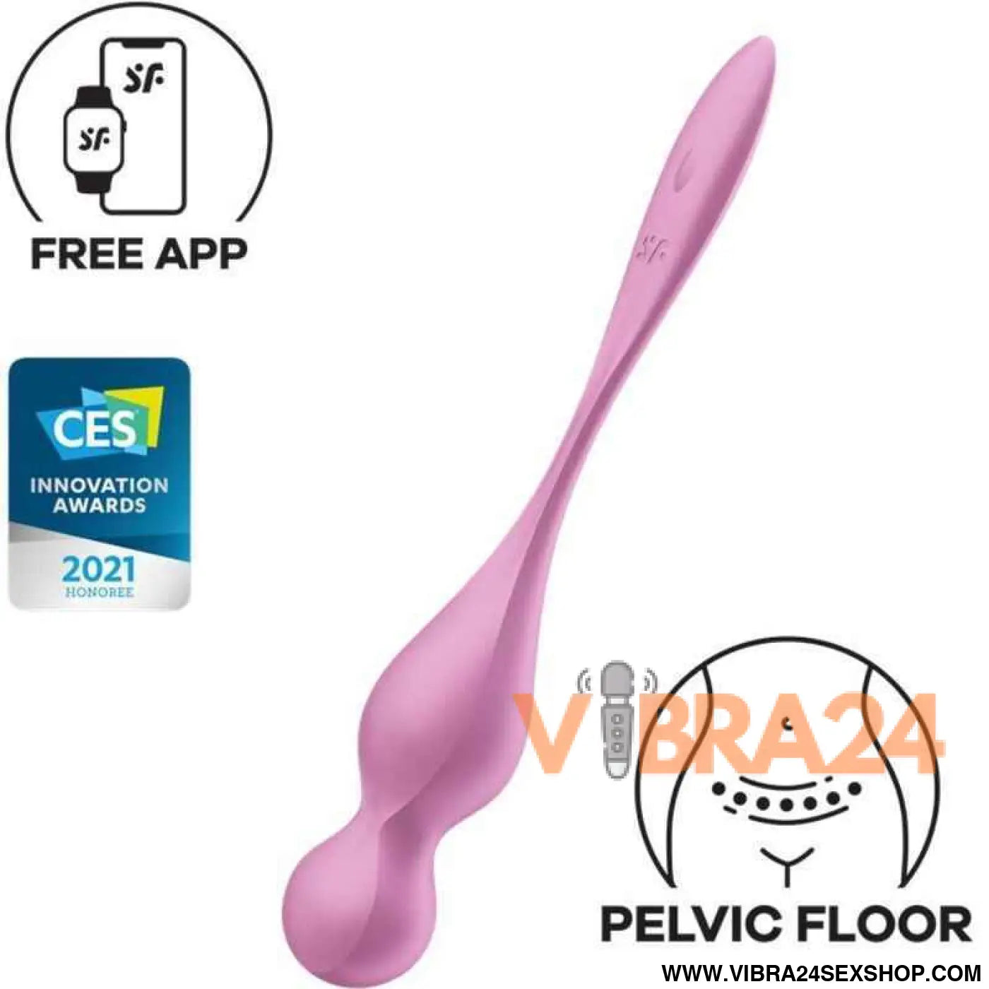 Satisfyer Bolas de Kegel Vibratórias Love Birds Rosa para Fortalecer e Prazer - VIBRA24 SEXSHOP