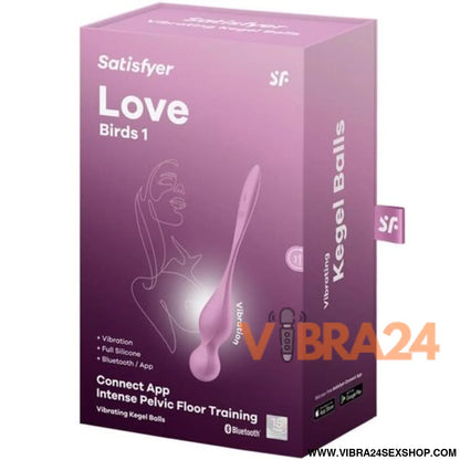 Satisfyer Bolas de Kegel Vibratórias Love Birds Rosa para Fortalecer e Prazer - VIBRA24 SEXSHOP