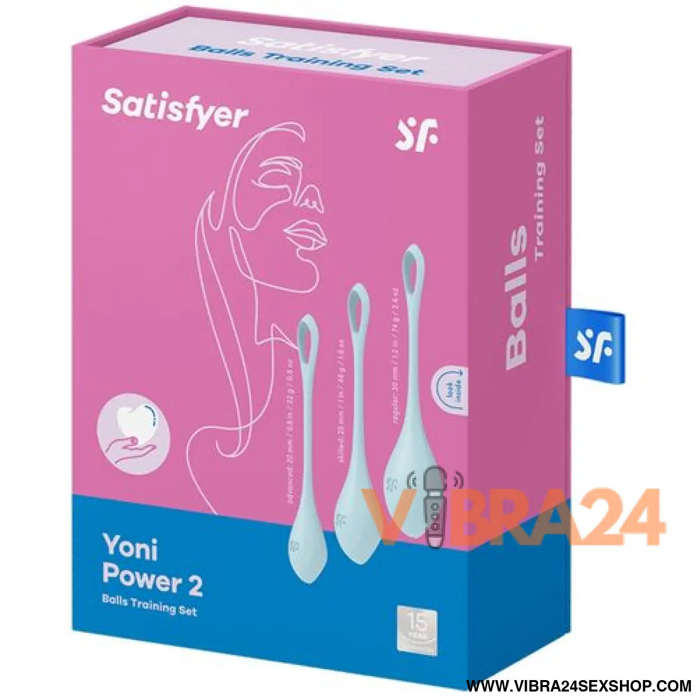 Satisfyer - Conjunto de Treino Yoni Power 2 Azul para Treino Yoni Satisfyer - VIBRA24 SEXSHOP