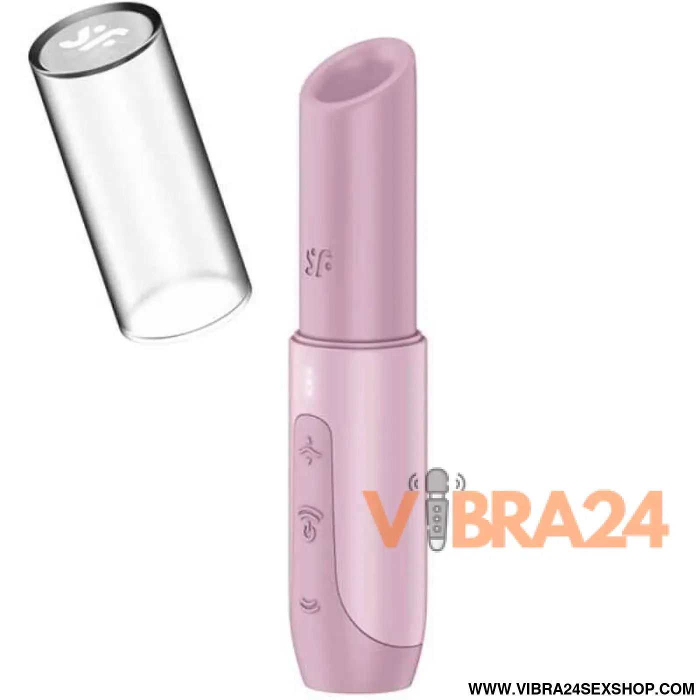 SATISFYER - ESTIMULADOR DE CLITÓRIS SECRET KISS WAVE ROSA - VIBRA24 SEXSHOP
