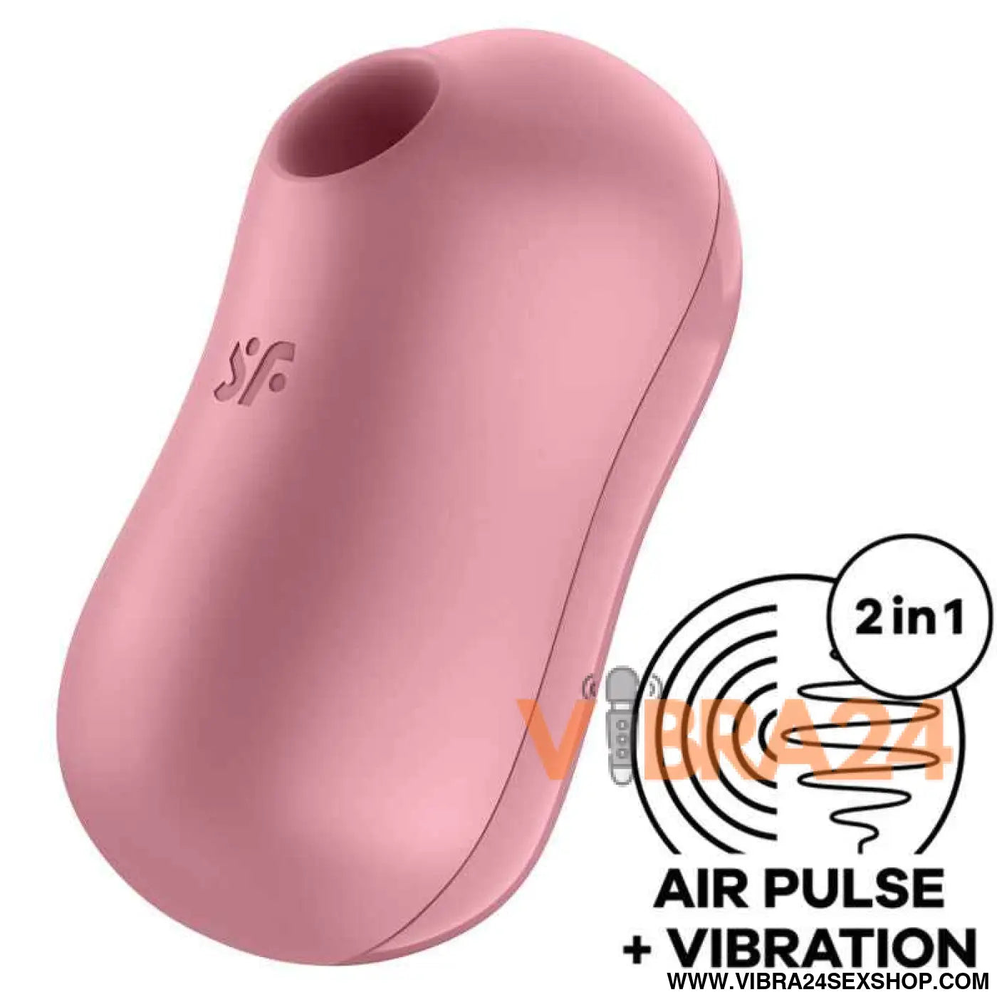 SATISFYER - ESTIMULADOR E VIBRADOR DE PULSO DE AR COTTON CANDY ROSA - VIBRA24 SEXSHOP
