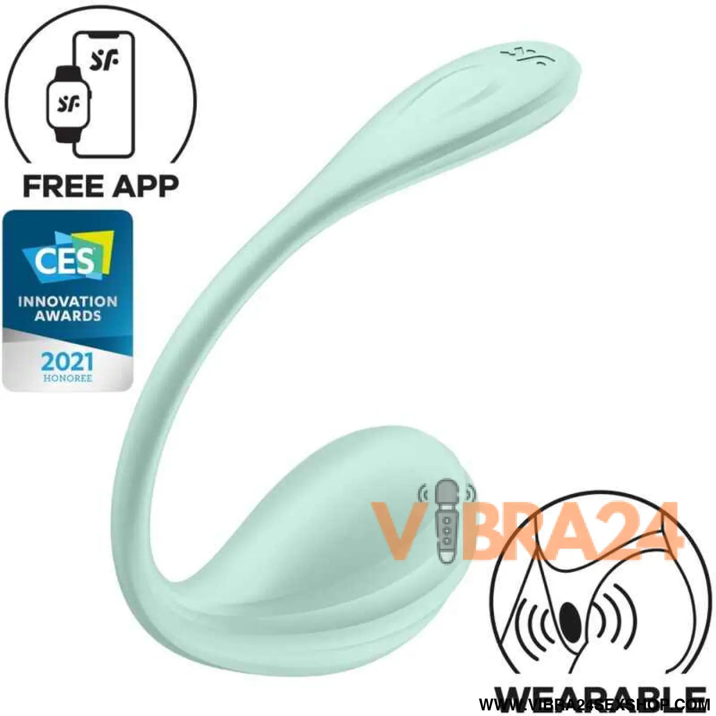 SATISFYER - ESTIMULADOR DE PÉTALA LISA G-POINT ÁGUA VERDE APLICATIVO GRATUITO - VIBRA24 SEXSHOP