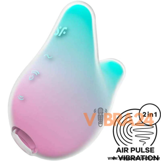 SATISFYER - MERMAID VIBES ESTIMULADOR E VIBRADOR MENTA ROSA