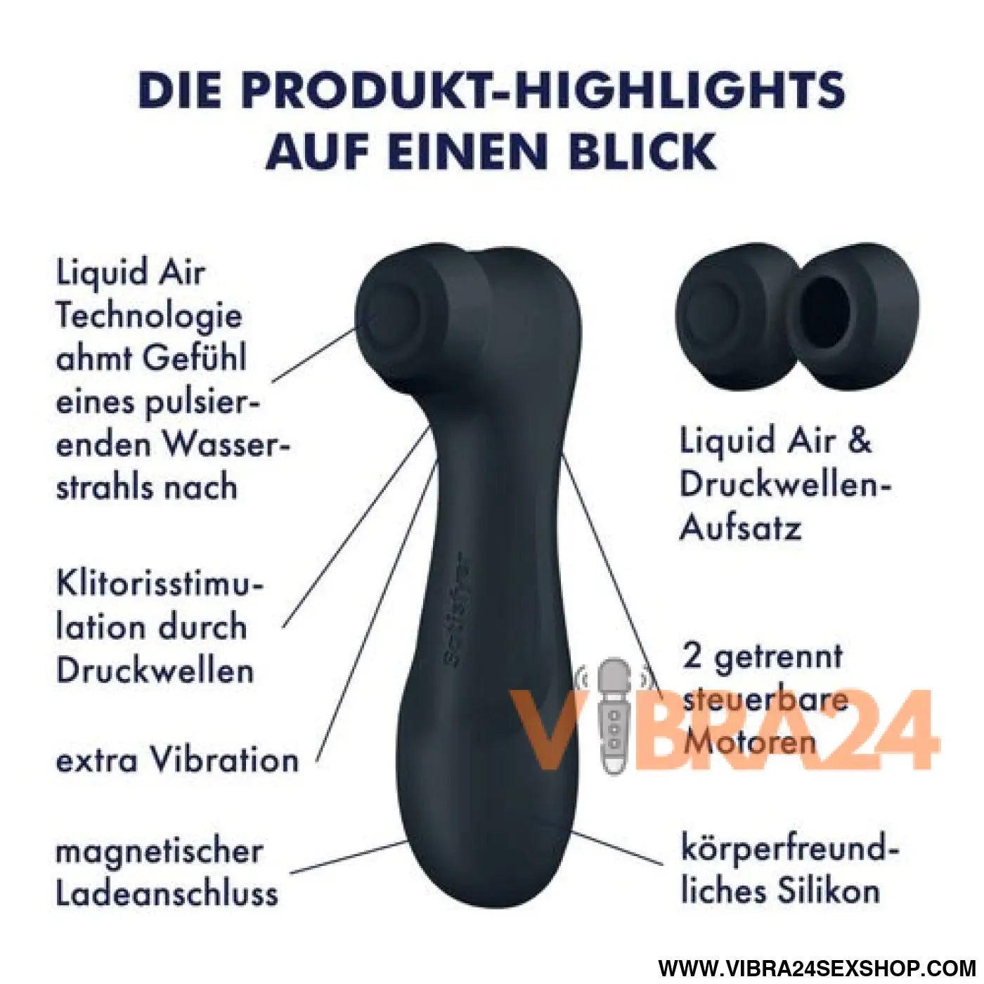 Satisfyer Pro 2 Geração 3 Preto - Tecnologia de Ar Líquido para Prazer Máximo