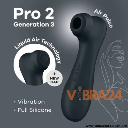 Satisfyer Pro 2 Geração 3 Preto - Tecnologia de Ar Líquido para Prazer Máximo