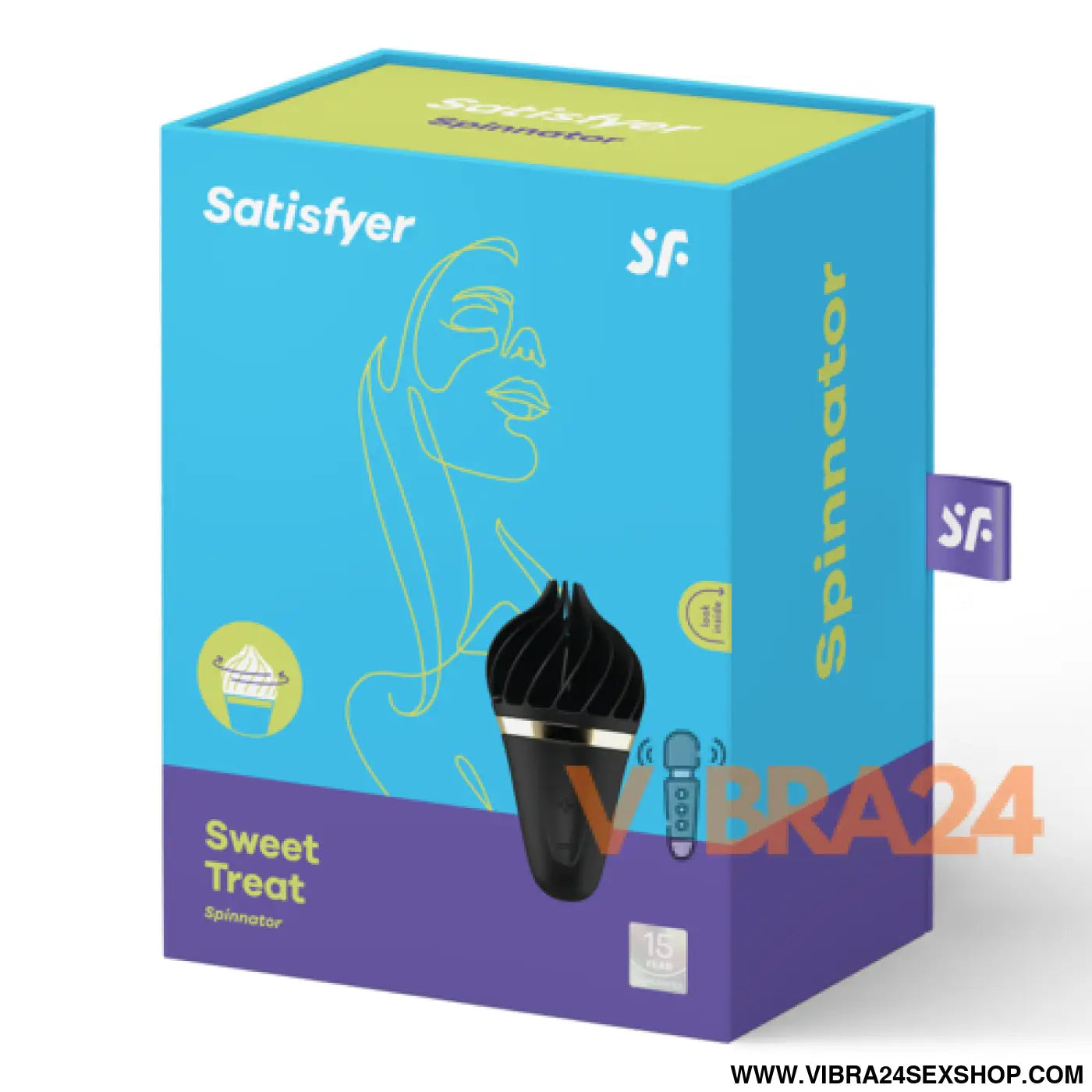 SATISFYER SPINNATOR SWEET TREAT PRETO - Prazer Incomparável para Momentos Únicos