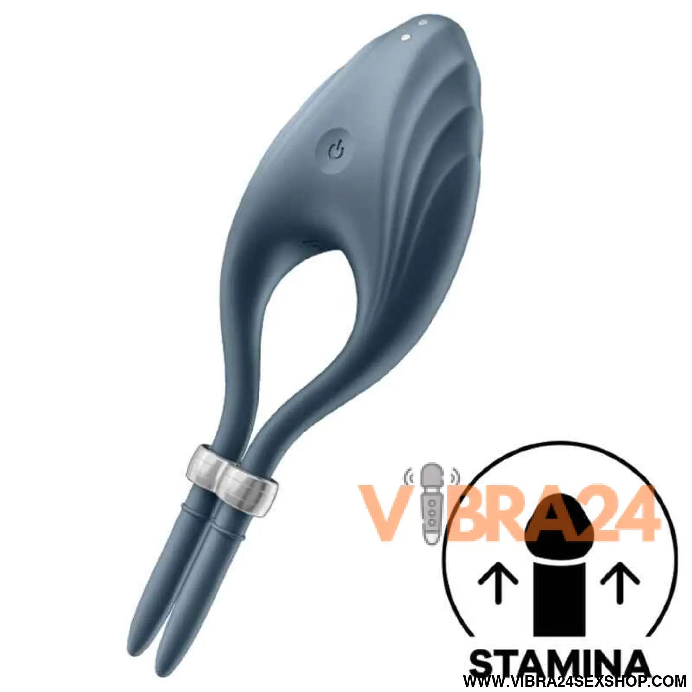 SATISFYER - VIBRADOR DE ANEL DUELISMO CINZA