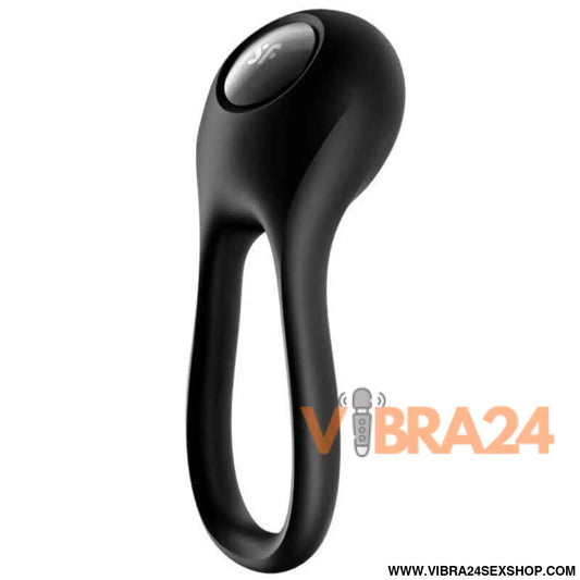 SATISFYER - VIBRADOR MAJESTIC DUO RING PRETO