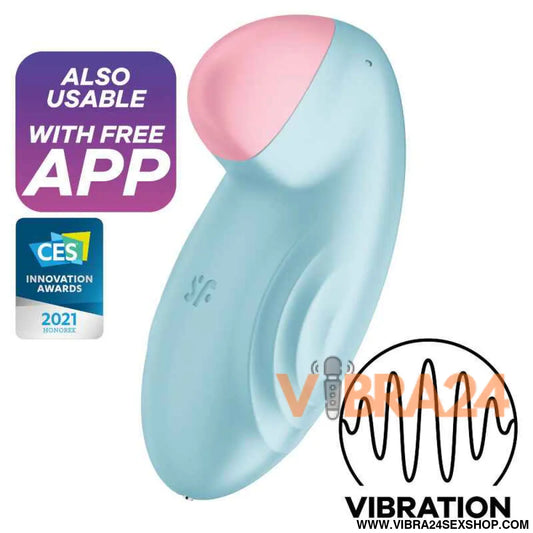 SATISFYER - VIBRADOR TROPICAL TIP LAY-ON AZUL