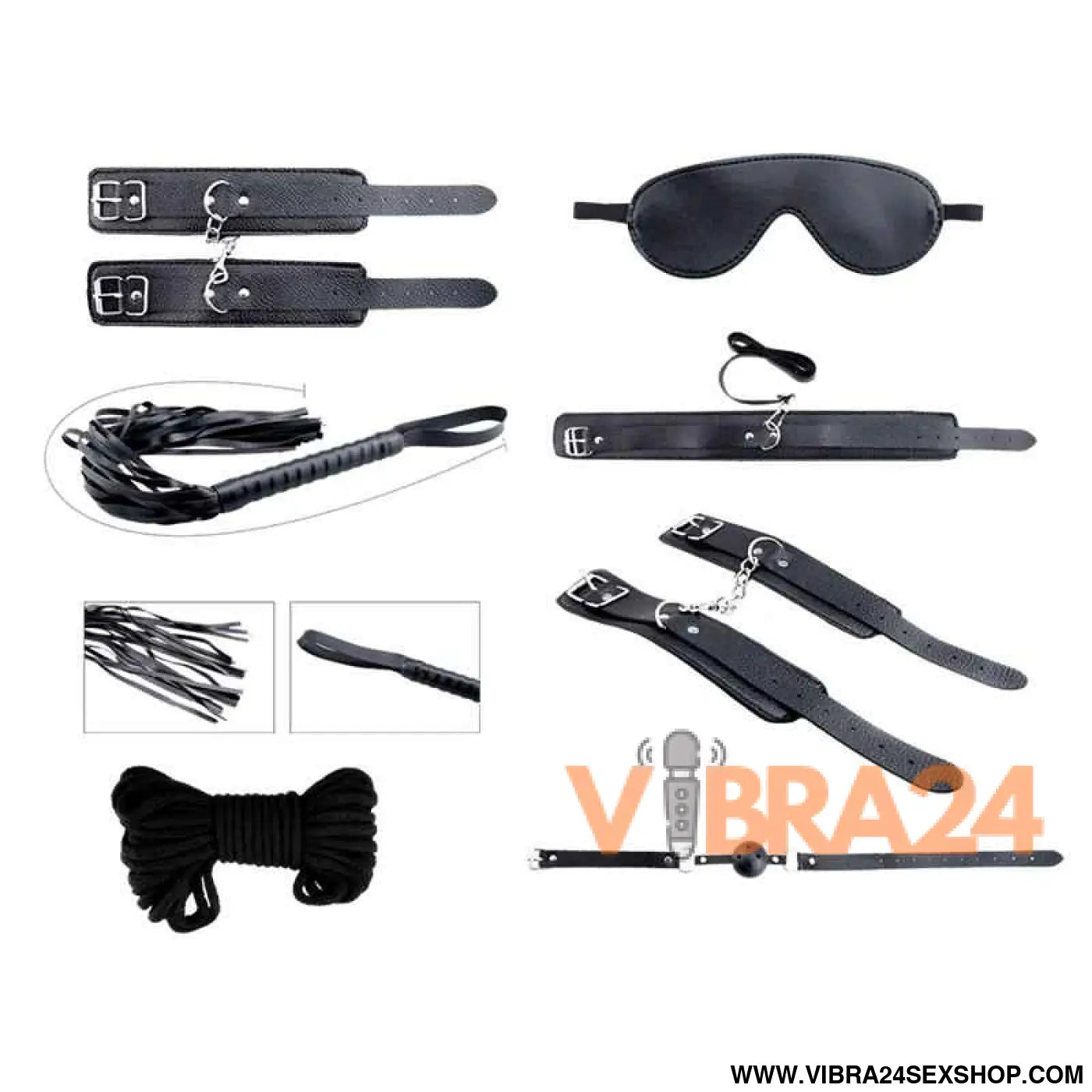 Secret Desires Black 8 Pieces BDSM