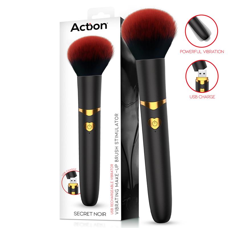 Action – Secret Vert: Pincel Vibratório Recarregável com Design Discreto e 10 Modos de Vibração