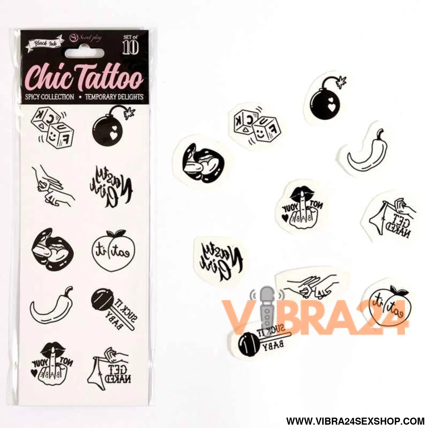 SECRET PLAY - CONJUNTO DE 10 TATUAGENS TEMPORRIAS DA COLEO PICANTE