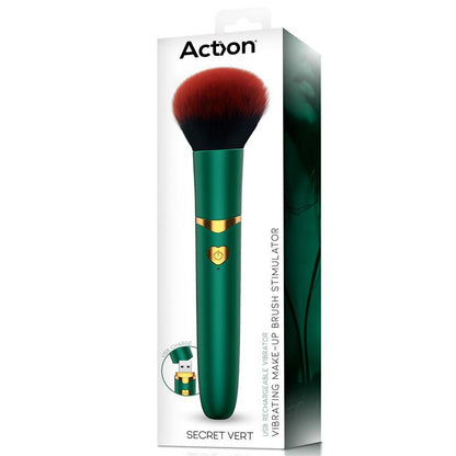 Action – Secret Vert: Pincel Vibratório Recarregável com Design Discreto e 10 Modos de Vibração