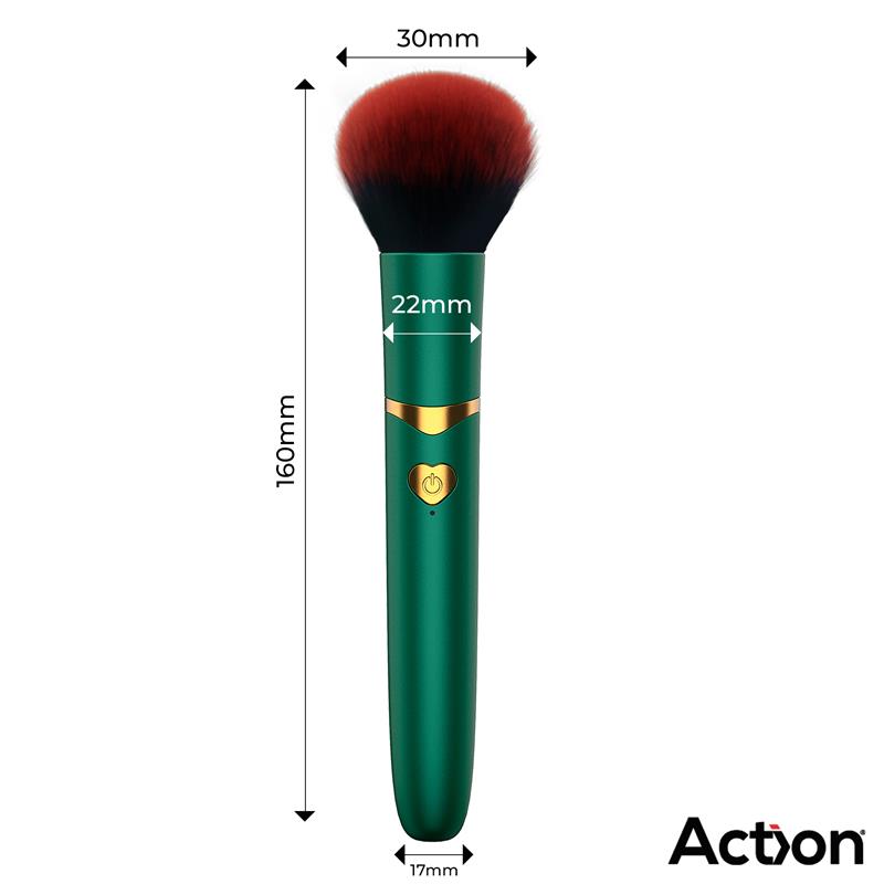 Action – Secret Vert: Pincel Vibratório Recarregável com Design Discreto e 10 Modos de Vibração
