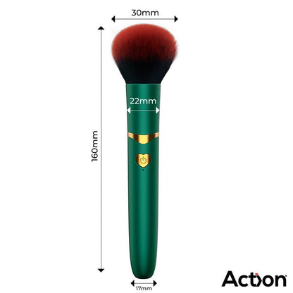 Action – Secret Vert: Pincel Vibratório Recarregável com Design Discreto e 10 Modos de Vibração