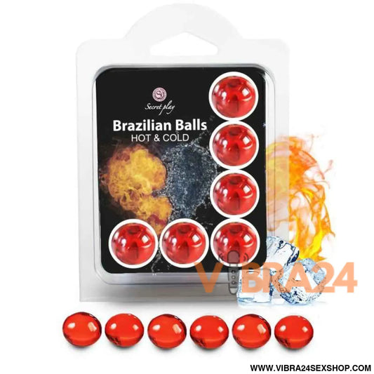 SECRETPLAY - CONJUNTO 6 BOLAS BRASILEIRAS EFEITO QUENTE E FRIO