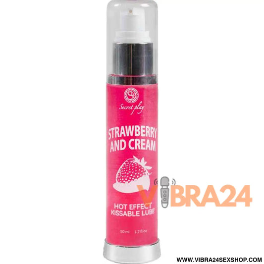 SECRETPLAY - LUBRIFICANTE 2-1 EFEITO TÉRMICO MORANGO E CREME 50 ML