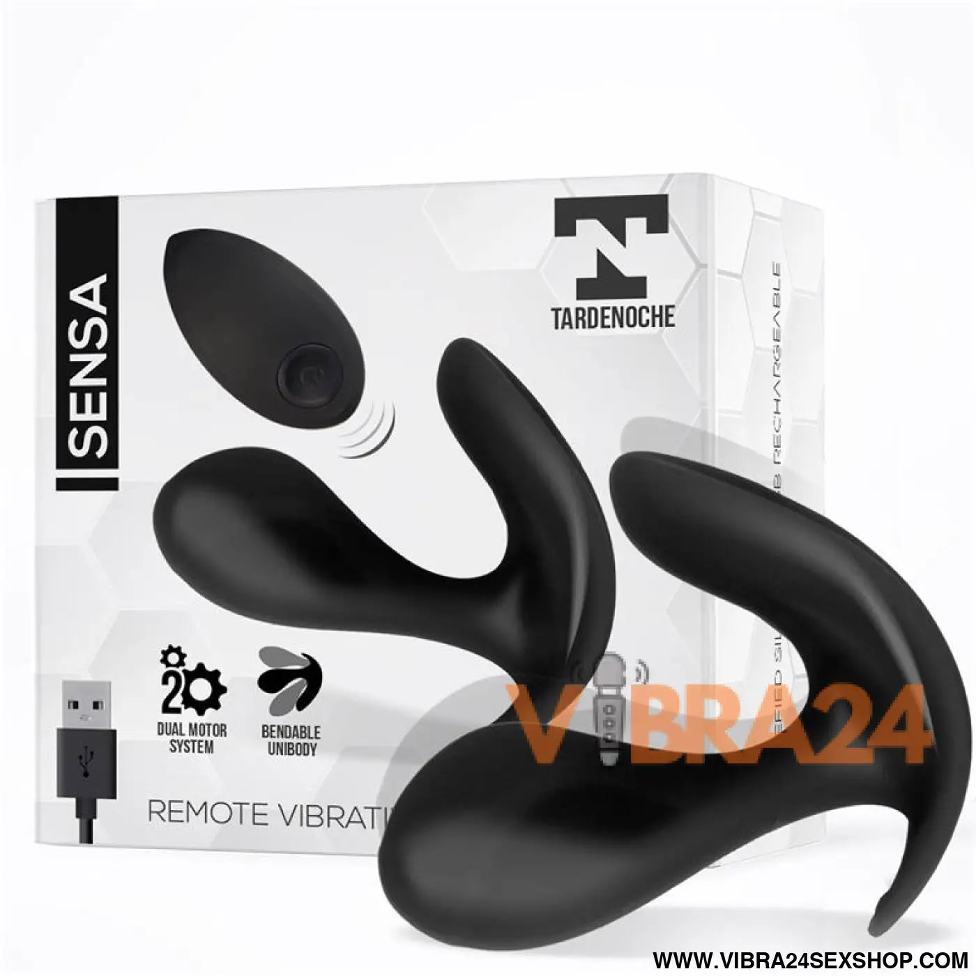 Sensa Stimulator Remote Control USB Liquid Silicone Black