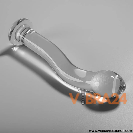 SÉRIE NEBULA BY IBIZA - MODELO 18 DILDO VIDRO BOROSILICADO TRANSPARENTE 18.5 CM -O- 3.5