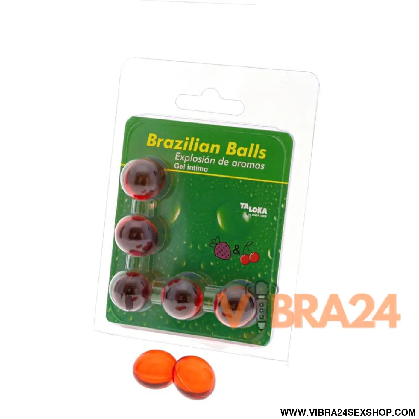 Set 5 Brazilian Balls Strawberry and Cherry Flavor