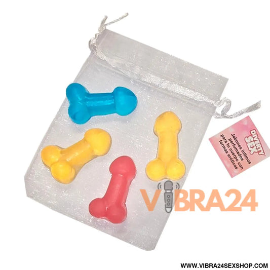 Set of 4 Mini Penis-Shaped Soaps Colors
