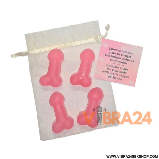 Set of 4 Penis Shaped Mini Soaps Scented