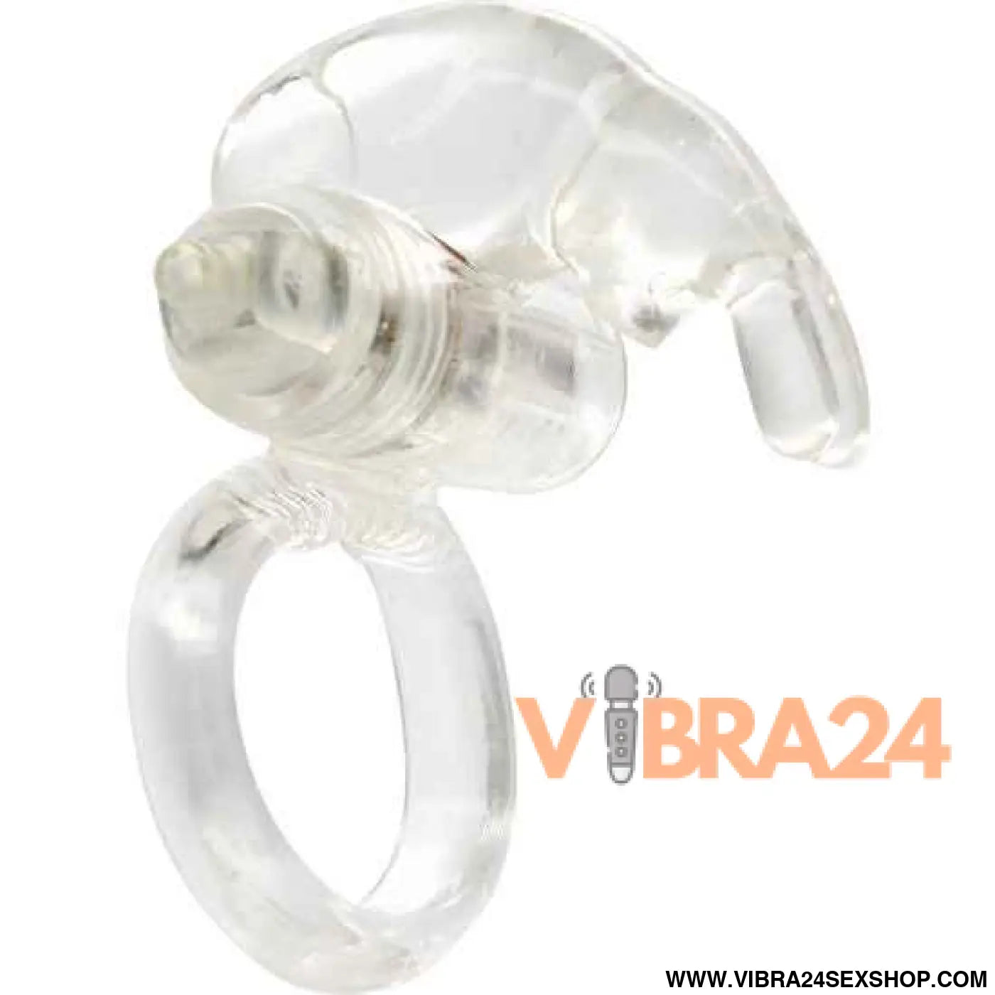SEVEN CREATIONS - ANEL VIBRADOR DE SILICONE TRANSPARENTE