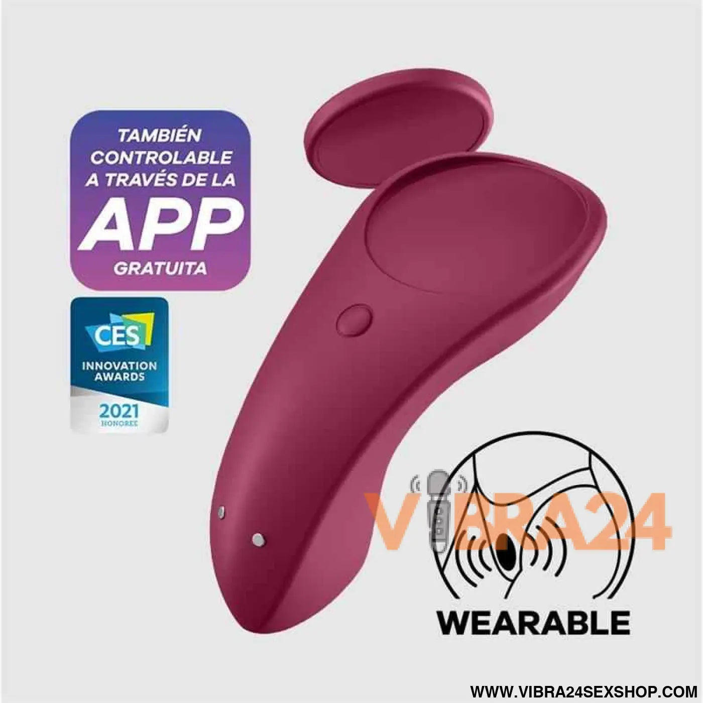 Sexy Secret Panty Vibrator Wine Red