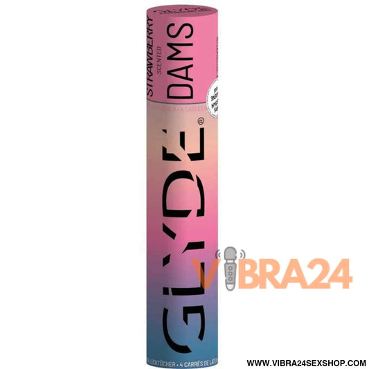 SHEER GLYDE - DAMS LAMINAS LÁTEX SEXO ORAL MORANGO