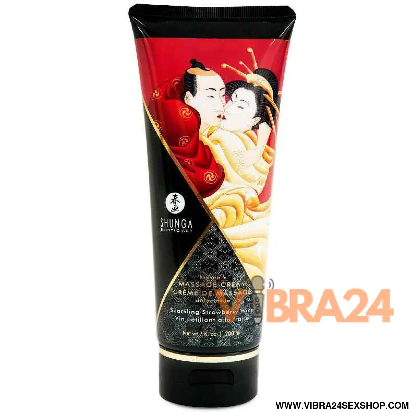 SHUNGA - CREME DE MASSAGEM MORANGO E CAVA 200 ML