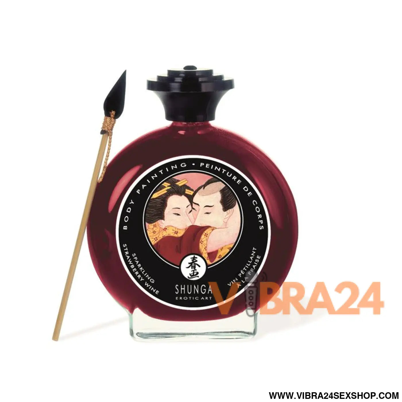 Shunga Kisable Body Paint Strawberry Wine Flavor
