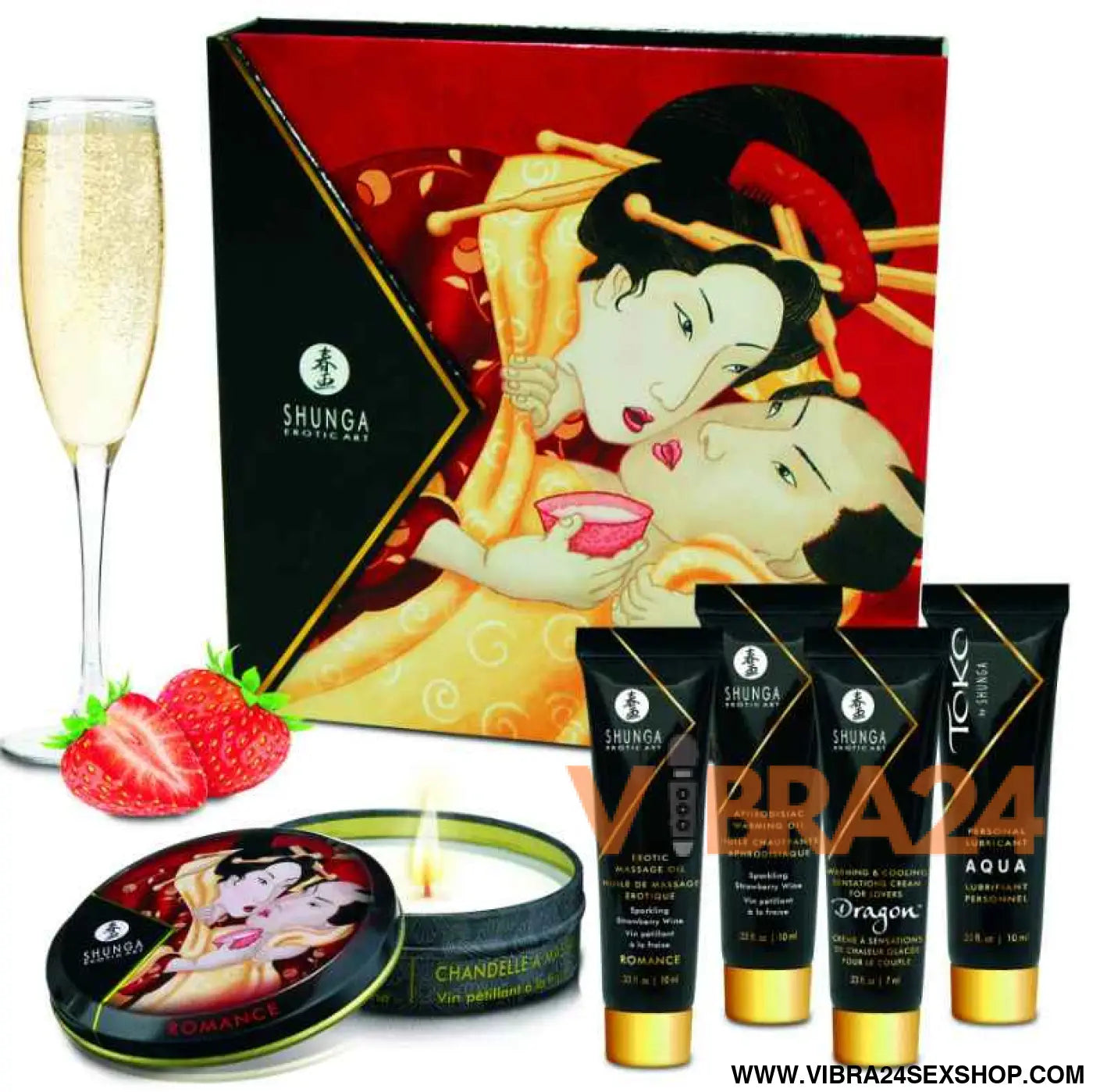 SHUNGA - KIT SECRETO DE MORANGOS E CAVA GEIXA
