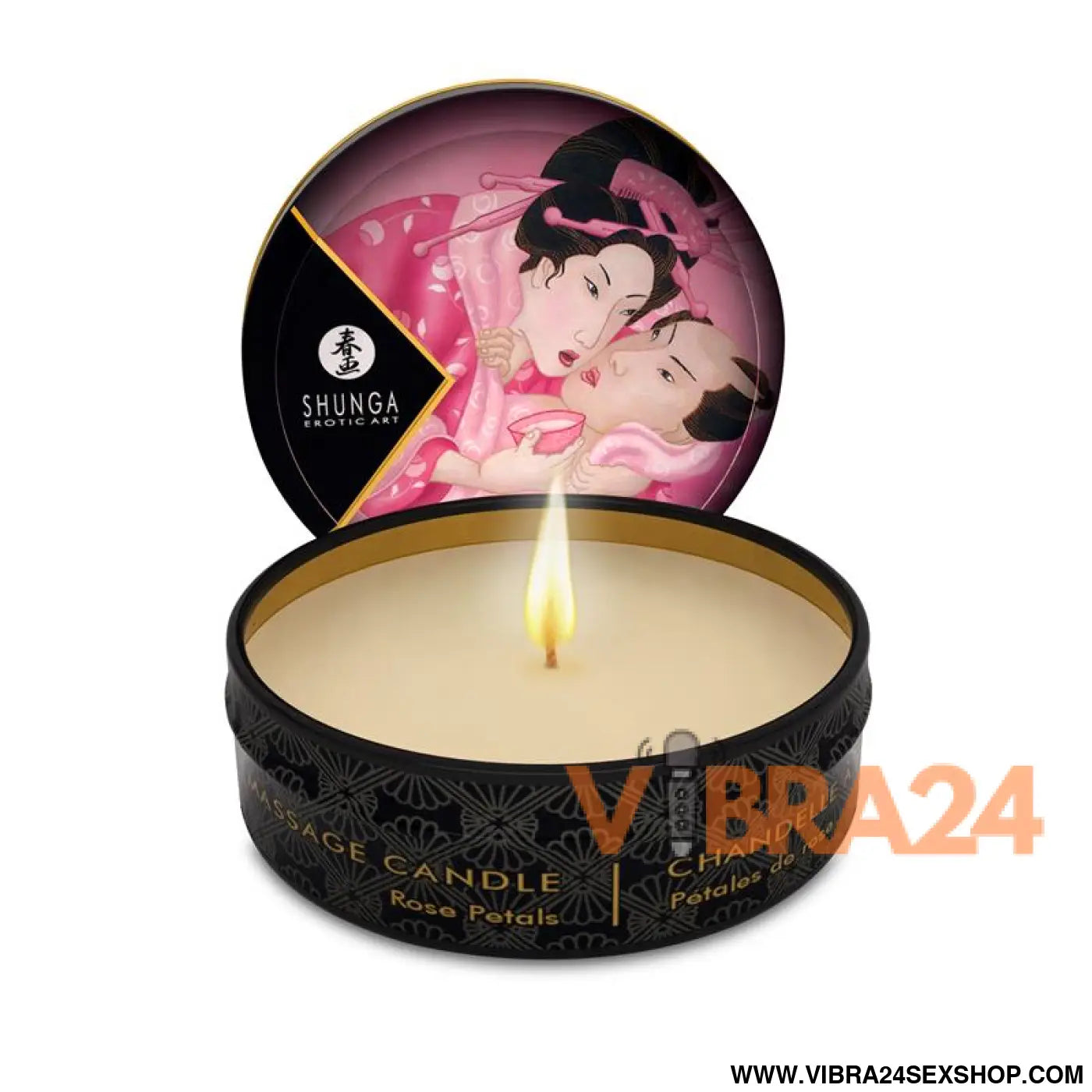 Shunga Mini Candle for Massage Rose