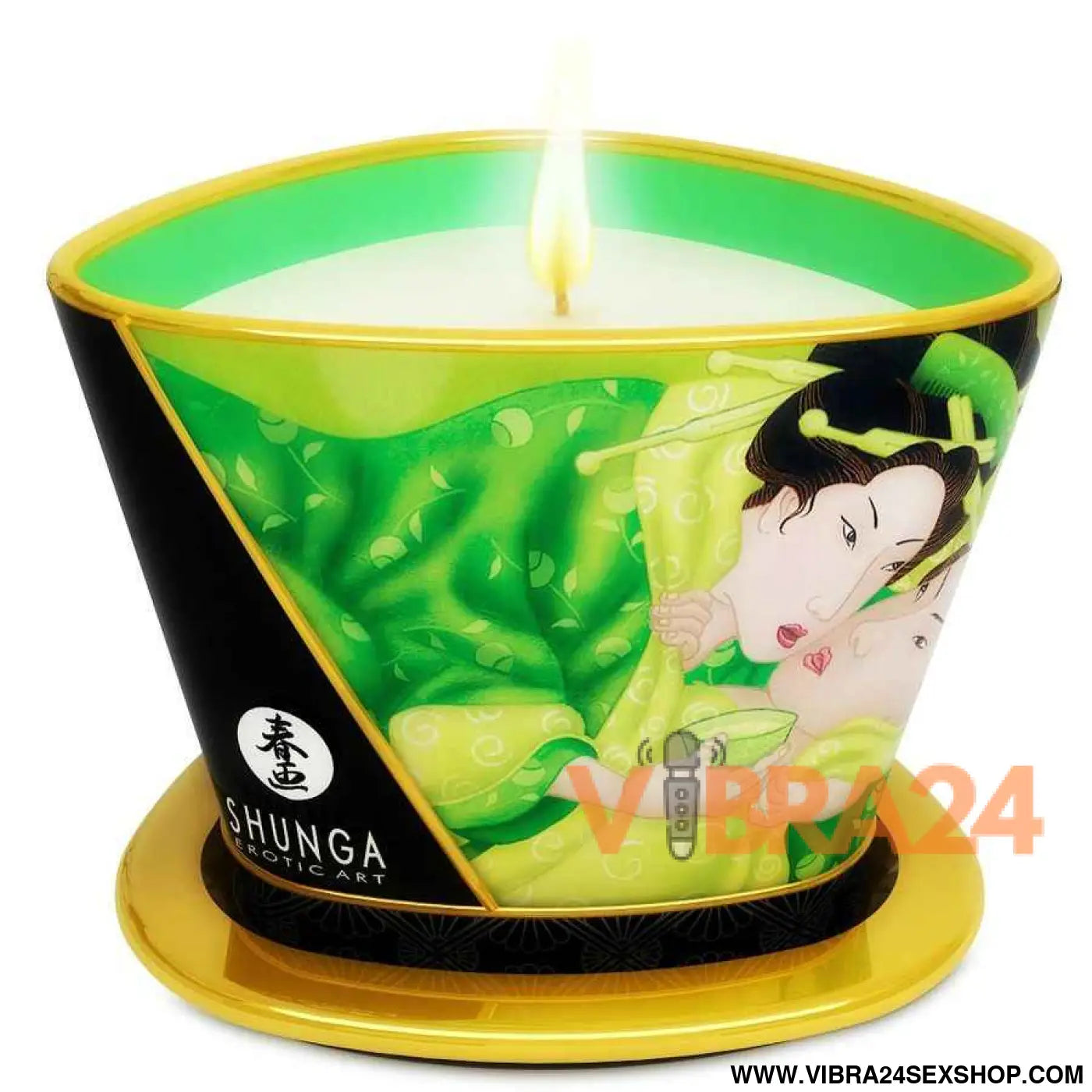 SHUNGA - MINI CARESS BY CANDELIGHT MASSAGE VELA T VERDE 170 ML