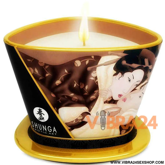 SHUNGA - MINI CARESS BY CANDELIGHT VELA DE MASSAGEM CHOCOLATE 170 ML