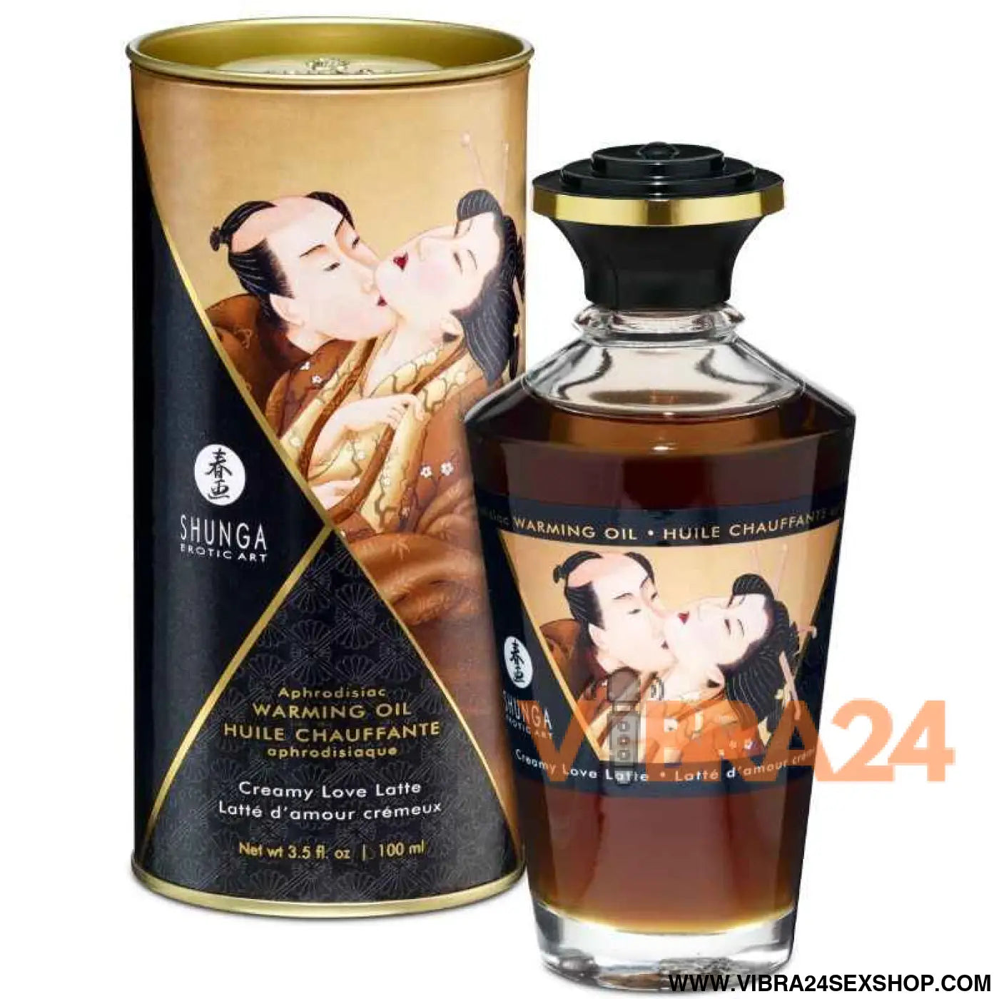 SHUNGA - ÓLEO DE MASSAGEM COM EFEITO CALOR SABOR CREMOSO LOVE LATTE 100 ML