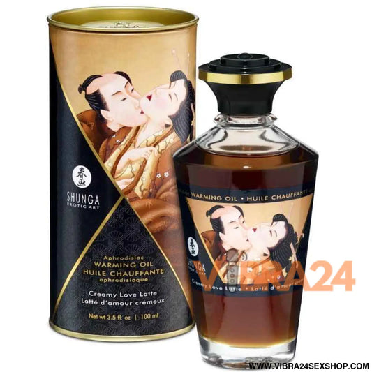 SHUNGA - ÓLEO DE MASSAGEM COM EFEITO CALOR SABOR CREMOSO LOVE LATTE 100 ML