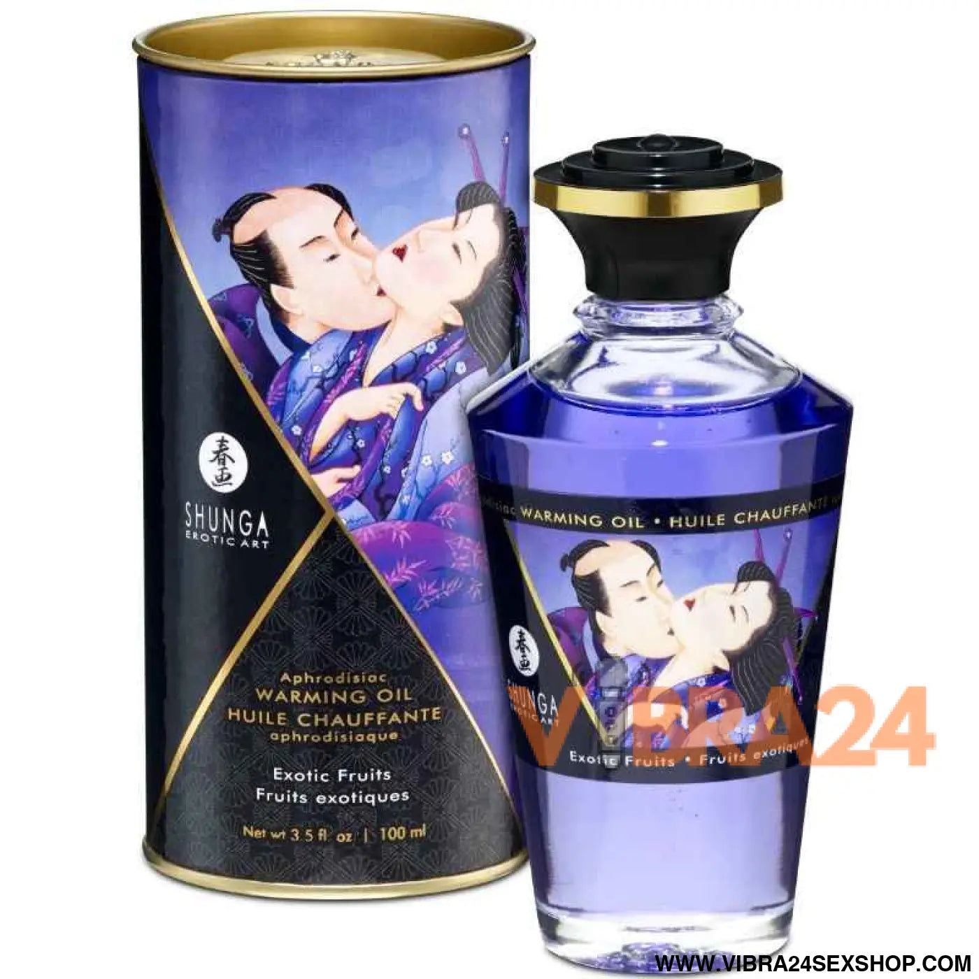 SHUNGA - ÓLEO DE MASSAGEM EFEITO CALOR SABOR FRUTAS EXÓTICAS 100 ML